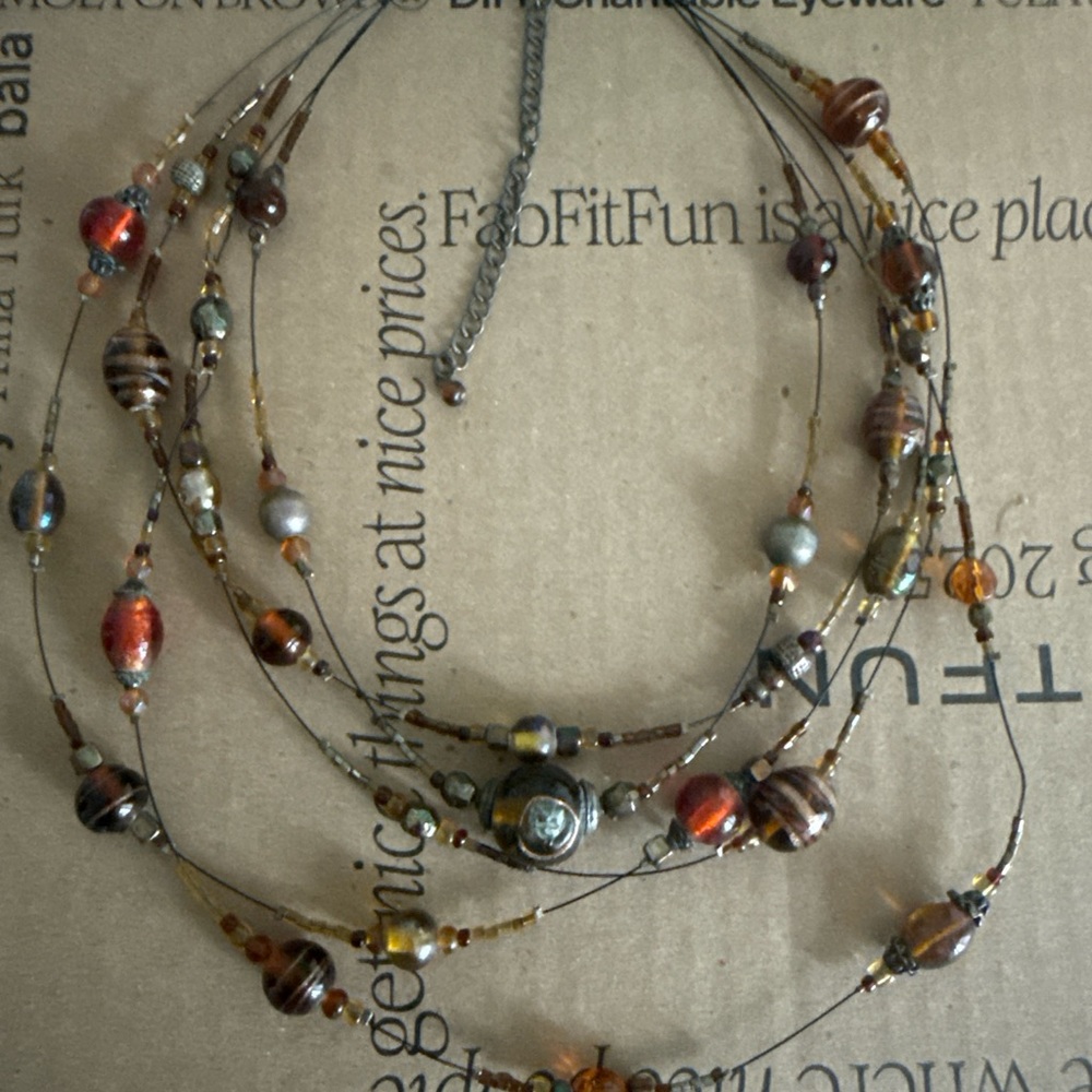 Multicolor Beaded Necklace - True Vintage